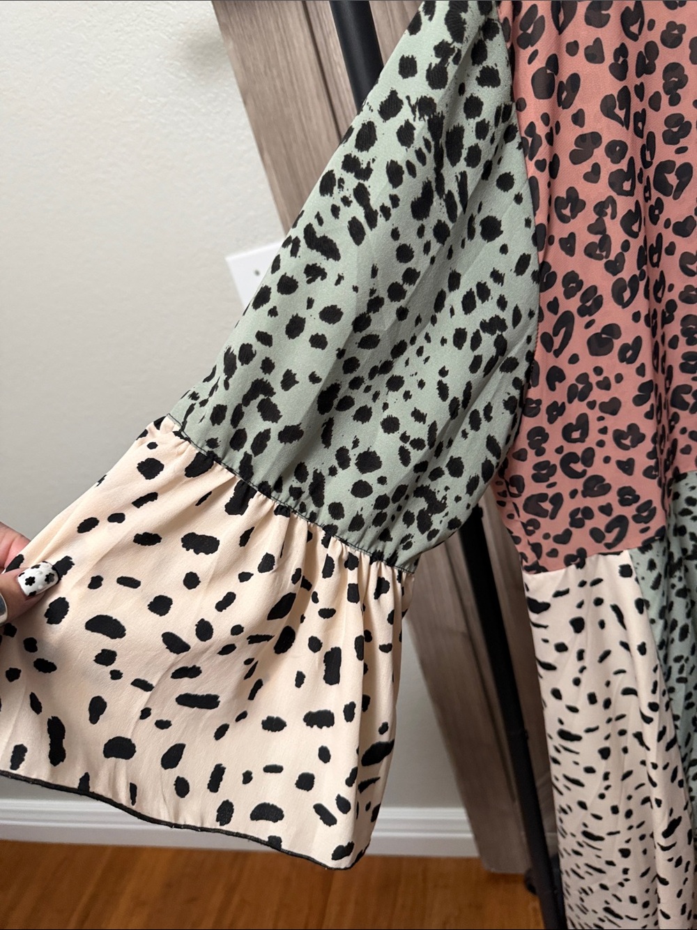 Grace & Emma Mixed Animal Print Long Kimono Duster M/L Boho Western - Picture 4 of 4
